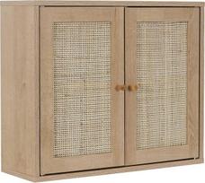 HOME DECO FACTORY, HD0226 Bali Natural Crush Collection sieninė spintelė, Baldai, Spintelė, Vonios kambario baldai, 60 x 50 x 20 cm, Ruda