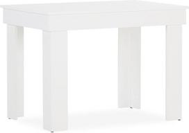 Homestyle4u 2648 Praktiškas valgomojo stalas Virtuvės stalas Balta mediena 90 x 60 cm Valgomojo stalas Kietas svetainės stalas 2 žmonės