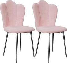homewell 2 valgomojo kėdžių rinkinys Velvet virtuvės kėdės Minkštos kėdės Valgomasis Virtuvė Miegamasis Priėmimas 16.1 x 18.1 x 36 colių (rožinė)