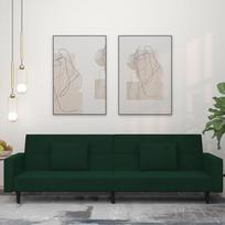 Homgoday 2 vietų sofa su 2 tamsiai žaliomis aksomo pagalvėlėmis Baldai Sofos lovos rėmas Lovos rėmas Z rėmas