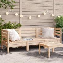 Homgoday 3 sėdimos vietos sodo sofa iš pušies masyvo Sofos Lauko sodo lova Sofa sofa Sofa sodo sofa Svetainės terasa Lauko baldai G1