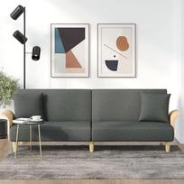 Homgoday Sofa lova su porankiais Audinys Tamsiai pilka struktūra pižamai Svečių kambario baldai Patvarus Vieno tipo 4 sofos