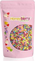 HONEYBERRY Dideli spalvoti konfeti pabarstukai 200 g - natūralūs valgomieji pabarstukai tortų puošybai - konfeti cukraus pabarstukai tortams, keksiukams, desertams puošti - pagaminta ES