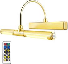 HONWELL Picture Light LED reguliuojamas LED sieninis šviestuvas 3 apšvietimo režimai AA baterija su nuotolinio valdymo pulteliu 180° pasukama ranka Dimmable Indicator Lamp with Timer for Mirror Painting