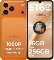 HOTWAV A17 Pro Max 2026 Mobilusis telefonas be sutarties 6,75 colių HD+, 16GB + 256GB/1TB TF "Android 15" išmanusis telefonas be sutarties, 5160 mAh baterija su greituoju įkrovimu, dviejų SIM kortelių 4G mobilieji telefonai, pirštų atspaudų / veido atpaži