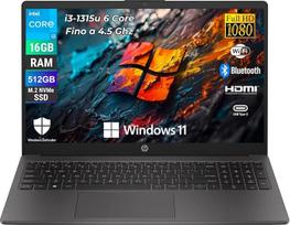 HP 250 G10, "Intel Core i3-1315U" 6 branduolių 4,5 GHz, nešiojamojo kompiuterio ekranas 15,6" "Full HD", RAM 16GB DDR4-SDRAM, 512GB SSD, "Wi-Fi 5", "Windows 11 Pro