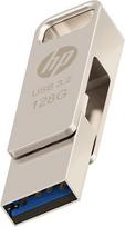HP x206c 128GB OTG USB 3.2 Type-C/Type-A, metalinis, 120MB/s