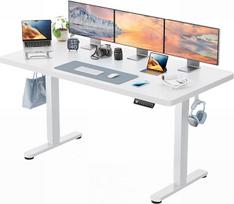 HUANUO aukščio reguliuojamas stalas 160 x 80 cm, 25 mm storio vientisas stalviršis su bešepetės varikliu, ergonomiškas stovimojo darbo stalas, stovimojo darbo stalas, lengvai surenkamas, elektrinis stovimojo darbo stalas namų biurui | 25 mm storio vientis