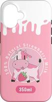Hülle für iPhone 16 Kawaii Cute Pink Cow, Strawberry Milk Girl