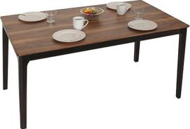 HWC-M55 Valgomojo stalas Medžio masyvas HPL laminatas Melaminas 135 x 80 cm Šešamo medienos išvaizdos tamsios kojos
