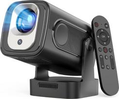 HY310 mini projektorius 4K palaikomas 1080P automatinio fokusavimo projektorius, automobilinis "Android" namų kino išmanusis projektorius su "WiFi 6 BT5.4", 180° pasukamas nešiojamasis projektorius, 2025 m. vaizdo projektorius