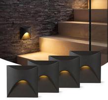 Į sieną įmontuojamas laiptų apšvietimas, LED įleidžiamas sieninis šviestuvas, 3 W, 220 V, IP65, pakuotėje yra
