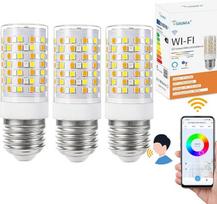 I-SHUNFA E27 RGB LED išmanioji lemputė, keičianti spalvas ir sinchronizuojanti muziką, 10 W, 12 scenų, 16 milijonų spalvų (3 vnt.)