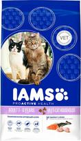 Iams kačių maistas ProActive Health Multi-Cat su norvegiška lašiša ir vištiena, 15 kg