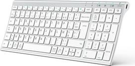 iClever Clavier sans Fil Bluetooth įkraunamas prijungti 1-3 įrenginius AZERTY Mac iPad Air Pro Tablet Ordinateur PC iPhone iOS Android Windows Ultra Mince