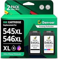 Įdėklas PG-545XL CL-546XL Ersatz für Canon Druckerpatronen 545 546 XL Multipack Kompatibel für Canon Pixma TS3350 TS3450 TS3451 TS3452 TS3351 TS3150 TR4550 TR4650 MX495(Schwarz, Farbe)