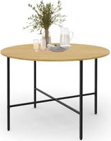 IDMarket - "Detroit" apvalus valgomojo stalas 4-6 vietų pramoninio dizaino 110 cm