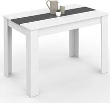 IDMarket - "Rozy" stačiakampio formos valgomojo stalas 4 asmenims baltos ir pilkos spalvos 110 cm