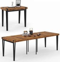 IDMarket - Išskleidžiamas konsolinis stalas Austrija 10 asmenų 235 cm pramoninis dizainas
