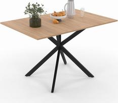 IDMarket - Stalas prie staliuko ALIX 2-6 asmenų su staltiese Bois et Noir 80-120 cm