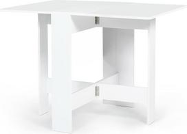 IDMarket - Sulankstomas konsolinis stalas EDI 2-4 žmonėms Mediena Balta 103 x 76 cm