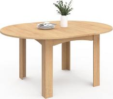 IDMarket – „Dona“ išsiskleidžiantis apvalus valgomojo stalas 4–8 žmonėms, bukmedžio imitacija, 110–150 cm