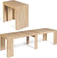 IDMarket – „Orlando“ išsiskleidžiantis konsolinis stalas 14 žmonių, 300 cm, medžio imitacija (buko efektas)