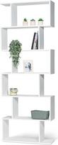 IDMarket – „Sofia“ S formos medinė knygų spinta, balta, 189 cm