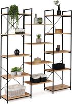 IDMarket – „Trio“ 5-pakopė „Detroit“ pramoninio dizaino knygų spinta, 170 cm