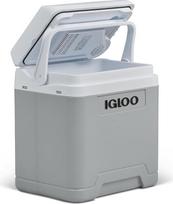 IGLOO IE27 nuolatinės srovės elektrinis 26 litrų talpos mini šaldytuvas, 12 V, skirtas automobiliui, valčiai ir laisvalaikiui, pilkos spalvos