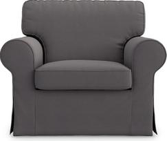 IKEA Ektorp fotelio užvalkalas, fotelio užvalkalas, fotelio užvalkalas, fotelio užvalkalas Ektorp, fotelio užvalkalas Ektorp, užvalkalas Ektorp, užvalkalas Ektorp, 104 cm x 88 cm x 88 cm (medvilninis, tamsiai pilkas)