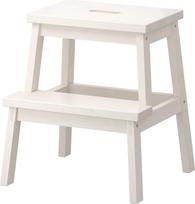 IKEA „BEKVÄM“ pakopinis taburetė, 50 cm, balta