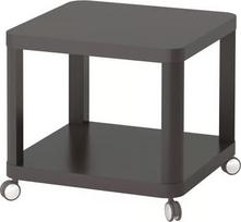 IKEA „Tingby“ 003.494.44 Šoninis staliukas su ratukais, pilkos spalvos, 49,5 x 49,5 cm