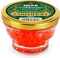 Ikra iš kuprotųjų lašišų Gorbušos iš Kamčiatkos, 100 g stiklinė - Raudonieji ikrai - Ikra Gорбуšи Caviar