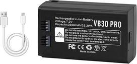 Įkraunama ličio baterija VB30 (1 vnt. pakuotėje), suderinama su „Godox“ V1PRO, V100, V1, AD100PRO, V860III, V850III blykstėmis, su „Type-C“ kabeliu, skirta pakeisti fotoaparato blykstės bateriją