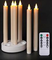 Įkraunamos LED žvakės su laikmačio funkcija, įkrovimo stotele ir nuotolinio valdymo pulteliu, 6 LED žvakių pakuotė, skirta Kalėdoms, Helovinui, kambarių dekoravimui, vestuvėms