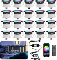 Įleidžiamas grindų prožektorius Lauko RGB WiFi LED įleidžiamas prožektorius Lauko 12 V mini LED taškinis apšvietimas Terasos apšvietimas Vandeniui atsparus IP67 LED įleidžiami žibintai su nuotoliniu valdymu Suderinama su "Alexa" "Google Home