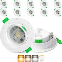 Įleidžiamas LED prožektorius, 230 V, reguliuojamas, 3 lygiai, 68–80 mm, skylė