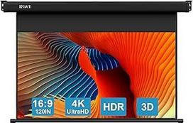 IN&VI ZB ALR projektoriaus ekranas su nuotolinio valdymo pulteliu, projektoriaus ekranas 4K HD 120 colių formato 16:9 projekcinis ekranas, namų kino ir prezentacijų projektoriaus ekranas, skirtas luboms / sienoms