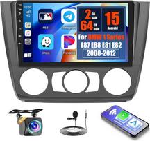 Inefala Android 15 2G/64G automobilinis radijas GPS navigacija BMW 1 serijos E87 E81 E82 E88 2008-2012 m. radijo stotis belaidis Carplay Android automobilis, 9 colių jutiklinis ekranas, GPS, WiFi, BT, USB, FM RDS, EQ, MIC, CAM