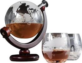 InGenious Globe Dekanteris karafos su stiklinėmis Dovana vyrams Dovana tėčiui