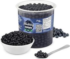 INSPIRE FOOD Burbulinės arbatos karoliukai, mėlynių karoliukai burbulinei arbatai, popping boba karoliukai, tapijokos vaisių karoliukai ir boba karoliukai, 100 % veganiški ir be glitimo, be dirbtinių dažiklių, 3,2 kg
