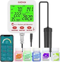 Internetinis akvariumų pH ir druskos matuoklis su „Wi-Fi“ ryšiu, realiuoju laiku rodantis pH ir EC, 8-in-1 akvariumų pH testų rinkinys, pH ir EC kontrolės monitorius hidroponikai, druskos matuoklis, ORP testeris augalams | Akvariumų pH testų rinkinys, nuo