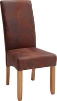 invicta INTERJERAS riess-Ambiente CASA Elegantiška kėdė Vintage Brown Colonial stiliaus medžio masyvo kojos Minkšta kėdė be porankių Virtuvės kėdė Valgomojo kėdė Svetainės kėdė