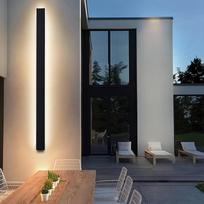 IP65 LED lauko sieninis šviestuvas, 4500 K, ilgas, juodos spalvos | Lauko apšvietimas, lauko sieniniai šviestuvai, namų sienos, atsparus vandeniui lauko sieninis šviestuvas, terasa, sodai, vila, natūralus antracitas, vidaus apšvietimas
