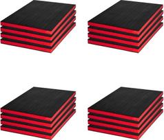 Įrankių dėžės putplastis, 16 vnt. rinkinys, 40,6 x 30,5 x 2,5 cm, putplastiniai įdėklai lagaminams, polietileninės laikymo plokštės kietais korpusais lagaminams