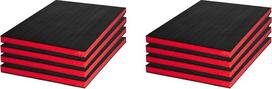 Įrankių dėžės putplastis, 8 vnt. rinkinys, 40,6 × 30,5 × 2,5 cm, putplastiniai įdėklai lagaminams, polietileninės laikymo plokštės kietakorpėms lagaminams