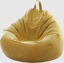ISAENNE Bean Bag Cover vaikams (be užpildymo) Poliesterio balta Bean Bag Cover užpildyti Bean Bag atminties putų minkštas Premium Corduroy įdaryti Bean Bag pliušinis žaislas vaikams 35 x 30 x