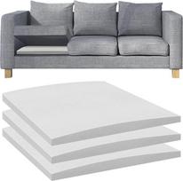 Išlenkta sofos pagalvės atrama, 3 vnt., 60 x 60 x 5 cm, labai tankus putplasčio užpildas, sofos sėdimosios dalies remontas, skirtas suglebusioms pagalvėms, baltos sofos pagalvės pakaitalai