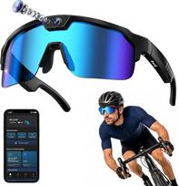 Išmanieji akiniai su AI asistentu, 8 MP HD kamera, „Bluetooth 5.3“, 4GB atminties, vaizdo įrašymo funkcija, vertimas realiuoju laiku, atviras garsiakalbis, skirti dviračių sportui, kelionėms ir lauko sportui
